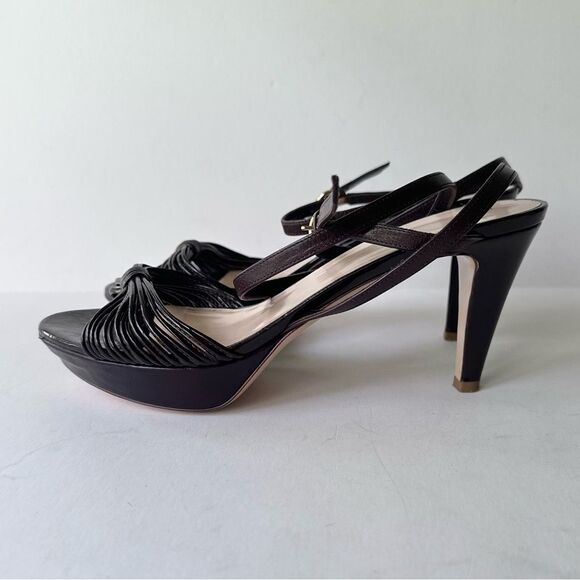 Bally ‘Jael’ Chocolate Brown Strappy Heeled Sandals Wrap Ankle Strap 6.5 - Picture 8 of 16